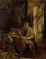 Don Quijote in seinem Arbeitszimmer